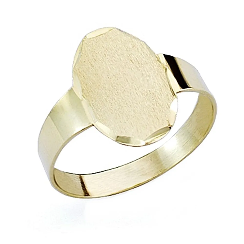 Печать 18k gold baby oval medium Hollow [7510GR] -настраиваемый-запись включена в цену | Украшения и