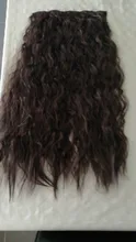 NICESY-extensiones de cabello sintético largo ondulado para mujer, pelo sintético de alta temperatura, color negro, 22 pulgadas, 5 Clips