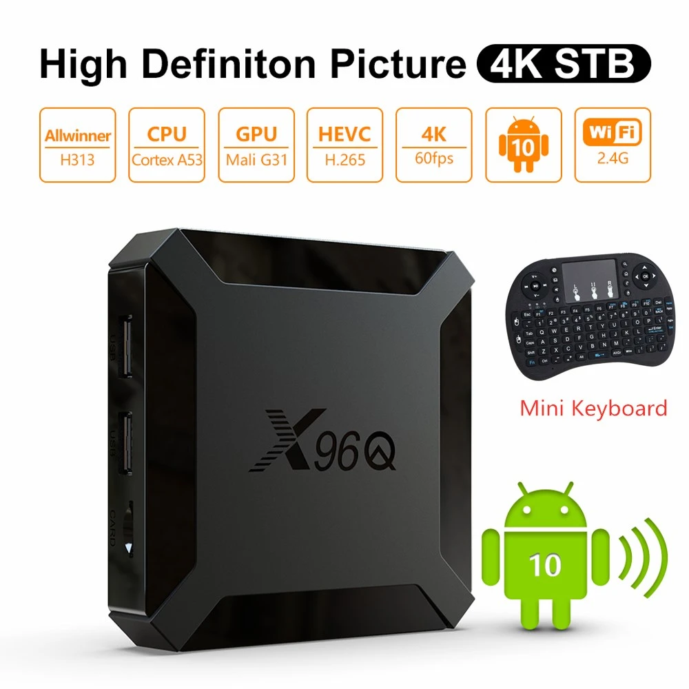 Android 10.0 X96Q WIFI Set Top Box Media Player Game 2+16GB HDMI  compatible/USB/TF/AV 4K TV Quad Core Android Smart TV Box|Set-top Boxes| -  AliExpress