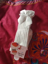 Calcetines hasta la rodilla Bowknot cuadros para los niños Causal elástico largo alto Calcetines Niño niña sólido lazo de moda de 0-3 años