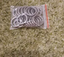 LLavero de acero inoxidable con hebilla de resorte, anillo dividido de tamaño de 15, 20, 25, 28 y 30mm, 1 paquete/lote, 100%