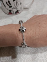 Pulsera de cadena plata de primera ley con cuenta para mujer, brazalete con abalorio, plata esterlina 925, con logotipo S925, hecho a mano