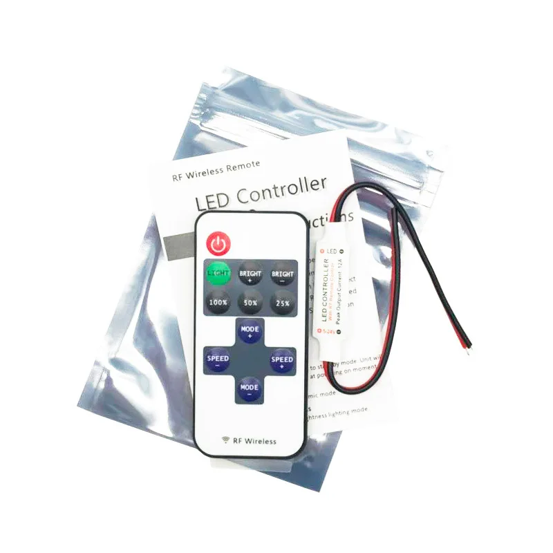 11 Key 12V RF Wireless Radio Frequency Remote Controller Dimmer For LED Strip Drop shipping Lighting accessories Color Light Rc | Лампы и