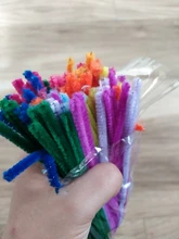 100 Uds 30cm limpiadores con puntas de chenilla para tubos niños juguete educativo de peluche colorido limpiador de Pipa juguetes artesanía de bricolaje hecha a mano suministros