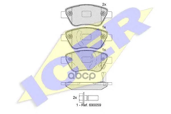 181810_колодки Дисковые Передние! Opel Corsa 1.0-1.4/1.3cdti 06 Icer 181810 Icer арт. 181810