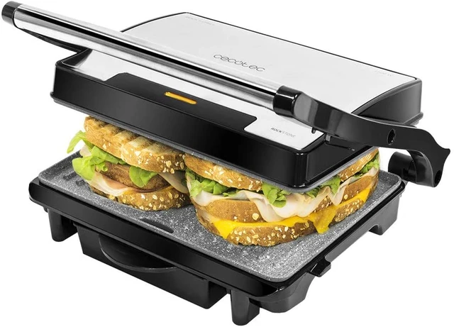 Cecotec Electric Grill - Sandwich Maker Rock'ngrill. 1000-1500w, Ecological  Coating With Grease Tray Wide Surface Floating Plate - Electric Grills &  Electric Griddles - AliExpress