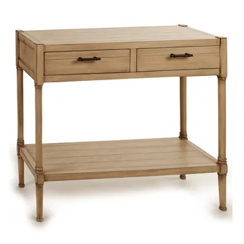 

Table hallway and Side Table with 2 drawers. Console Pine Wood. Classic style. Measurements: 91x33x75 cm (Lifelike)
