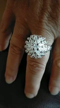 DOTEFFIL-Anillo de Plata de Ley 925 con diseño Coral, joyería de compromiso con diseño de fuegos artificiales, para mujeres