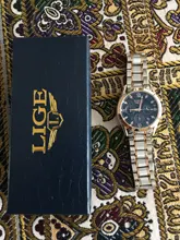 LIGE-Reloj de pulsera de acero para mujer, nuevo accesorio de moda, creativo, resistente al agua, 2021