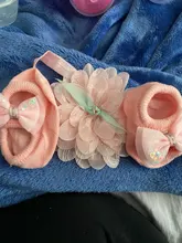 Baby Socks Gift Newborn Hair-Band-Set Lace Princess Bow Photo-Props Bowknot Solid-Color