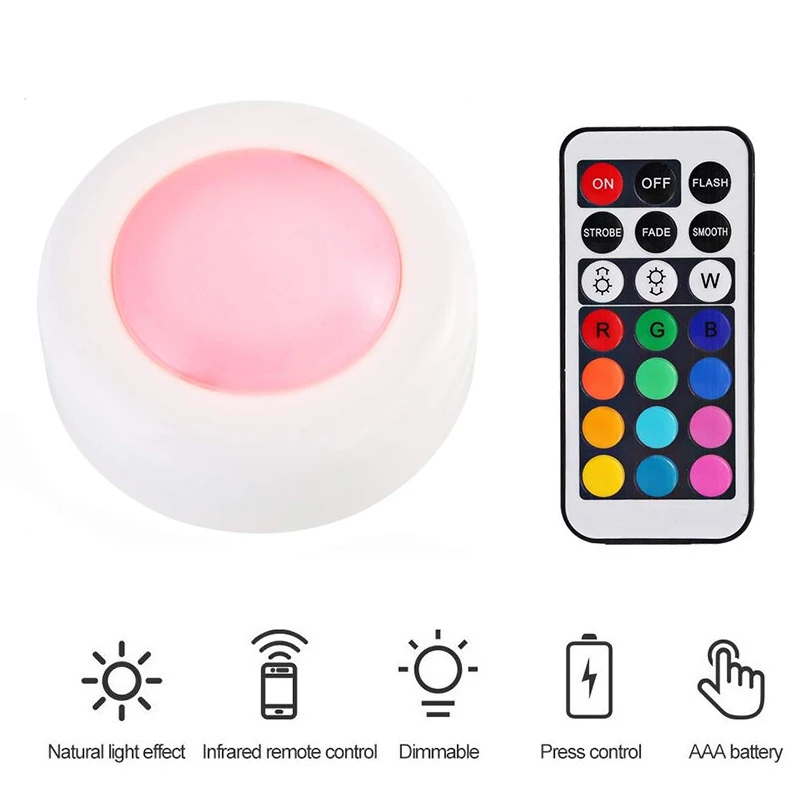 

13Colors LED Night Lights Wireless Lamp with Remote RGB Mood Battery Power Dimmable led night Lights for Room Hallway Pathway