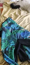 Bañador estampado de flores para mujer, una pieza, monokini, manga larga, traje de baño para surfear