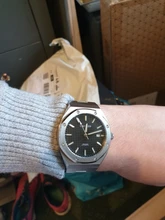 CADISEN 42MM relojes hombres mecánico automático NH35A reloj azul hombres 100M impermeable de la marca de lujo de negocios casuales reloj de pulsera