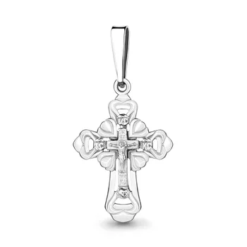 

Aquamarine Orthodox cross without inserts, 925 sterling silver