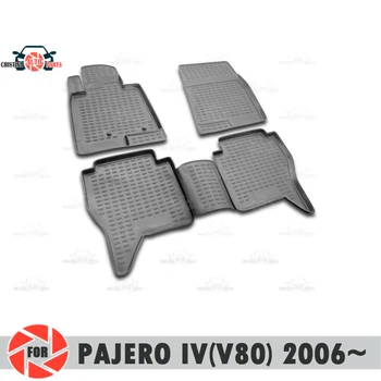 

Floor mats for Mitsubishi Pajero IV (V80) 2006~2019 rugs non slip polyurethane dirt protection interior car styling accessories