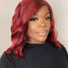 Beaufox-mechones Rubio 613 con cierre, cuerpo brasileño ondulado, 3 mechones con cierre, extensiones de cabello humano mechones Remy