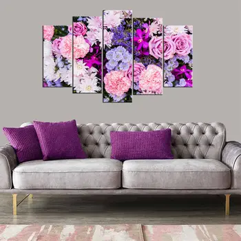 

Colorful Flower 5 Piece Mdf Table