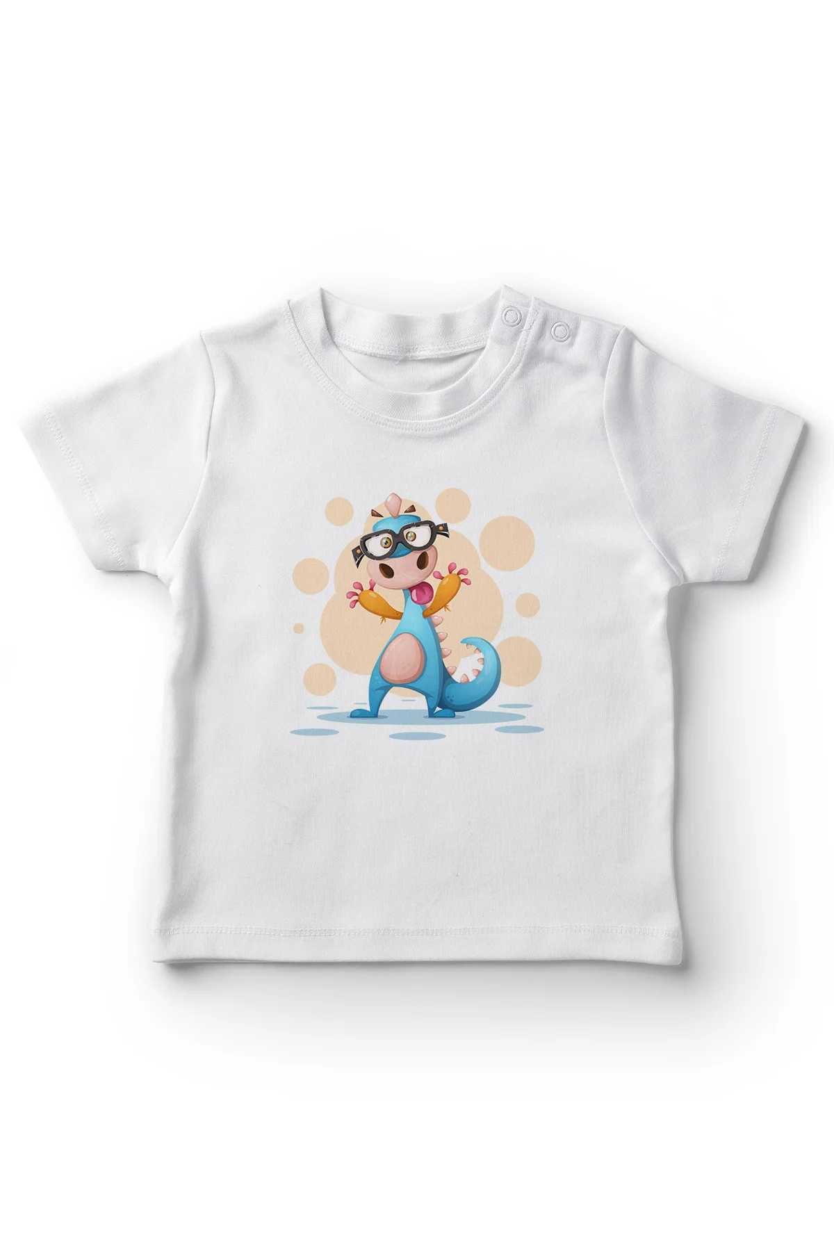 Angemiel Baby Glasses Dinosaur Boy T-Shirt White |