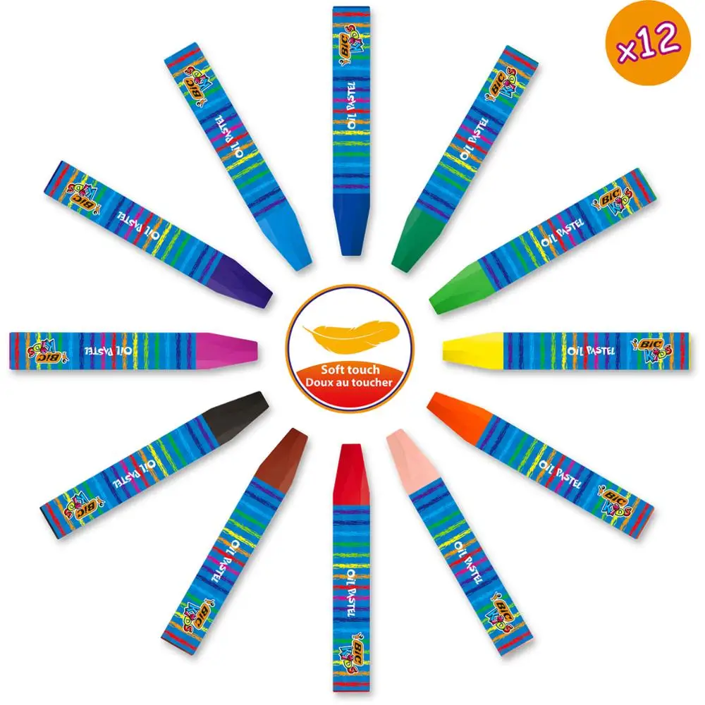 Подарочный набор для детского творчества BIC Kids Металлический бокс 30 предметов(цветные фломастеры, мелки и клей с блестками