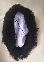 Corte Pixie-Peluca de cabello humano Afro rizado, hecha a máquina, corta, brasileña, Remy
