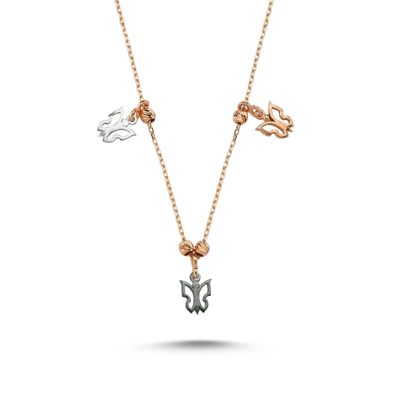 

Armagano Butterfly Patterned Sterling Dangle Necklace