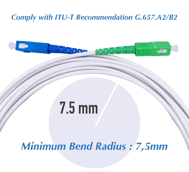 CÂBLE FIBRE OPTIQUE 15 MÈTRES SC/UPC-SC POUR ORANGE FREE BOUYGUES