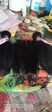 Extensiones de cabello humano 100%, 3 mechones rizados brasileños con cierre, 4x4 pulgadas, color 1b, belleza de moda, no remy, 4 Uds. En total