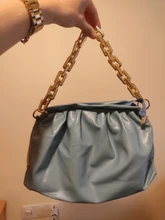 Bolso de cuero suave para mujer, bolsa nube, de un solo hombro, cruzado, de lujo, para el día