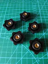 Tuercas de apriete Manual M4 M5 M6, M8, M10, M12, rosca mecánica negra, sujeción de tuercas, perilla, 5 uds.