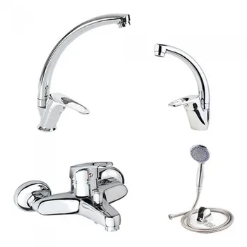 

4-Piece Bath Set Mixer DOUCHE DUCHA BATHROOM STAINLESS EASY SETUP CHROME PLATING ROBİNET ENGLISH QUALITY FAST SHIPPING