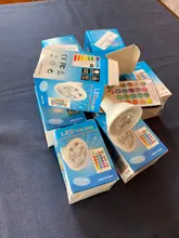 RGB Lamp Bombillas Led-Spots-Light Remote-Control Rgbww-Gu10 Led gu-10 220V 16-Colors