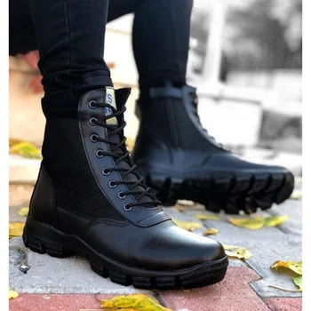 

BA0052 Waterproof Lace-Up Zipper Black Male Sports Postal Boat. Shoe, boot, sneaker, van, chaussure, air, para, flip, cover