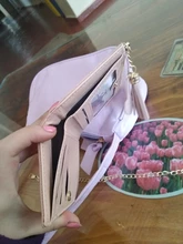 Billetera corta con cremallera para mujer, monedero con paneles a la moda, tarjetero de cuero