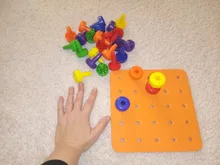 Juego de tablero de clavijas Montessori para niños, juguete de terapia de Motor fino para niños pequeños, 30 Uds., gran oferta