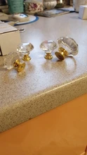Hardware Handles Drawer-Knobs Dresser Crystal Diamond-Shape Kitchen KAK 30mm