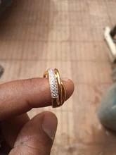 Huitan-Anillos cruzados de alta calidad para mujer, joyería de moda para boda, compromiso, fiesta, cristal brillante de circón