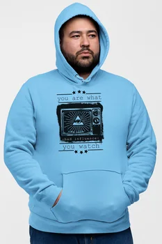 

Angemiel Wear You Are What You Watch Blue Men 'S Hooded Sweatshirt
