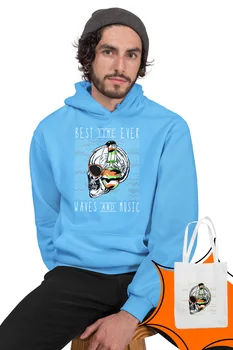 

Angemiel Wear the Best Time Ever Blue Men 'S Hooded Sweatshirt Bags Kombin