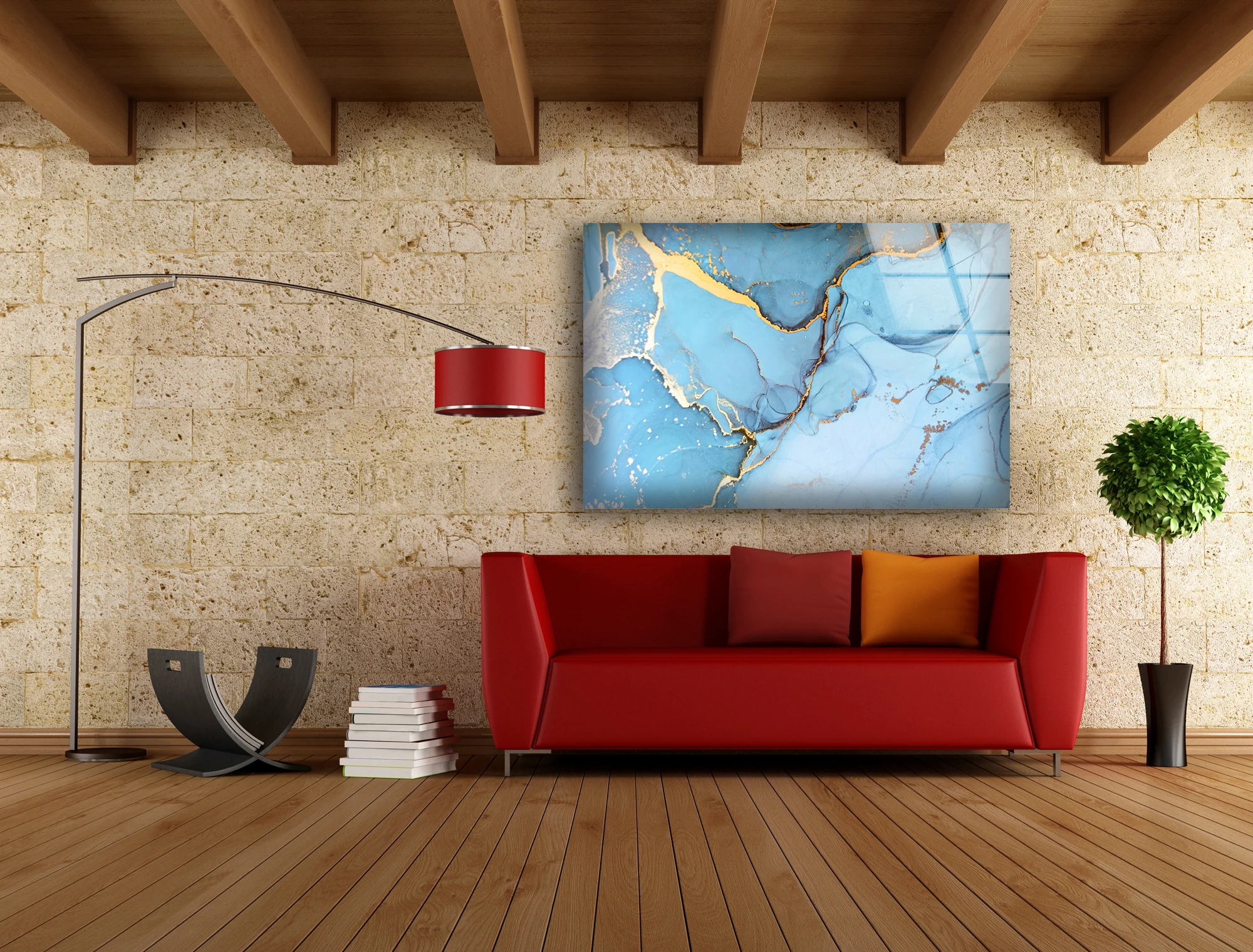 Modern Wall Art Christmas Gift Abstract Art Tempered Glass Printing