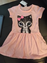 TANGUOANT-vestido con estampado de gato para niña, ropa gris para niña, ropa para niño de 0 a 8 años, novedad de verano, gran oferta