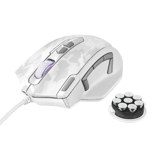 Игровая проводная мышь 20852 Trust GXT 155W до 4000 dpi 11 клавиш белый камуфляж