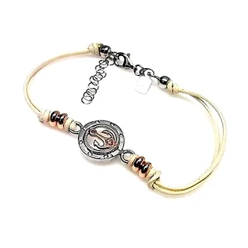 

Law silver bracelet 925m thread ecru reason anchor [AA9941]