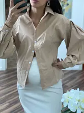 Señoras manga linterna blusa elegante camisa de las mujeres blanco negro Casual botón Vintage cuello Oficina camisa Mujer