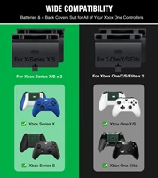 Podwójna ładowarka kontrolera do konsoli Xbox Series X | S/ Xbox One/X/S ładowarka do pada stacja z 2x255 0mAh zestawy akumulatorów 2
