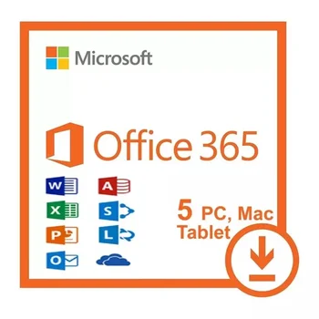 

Office 365 Pro Plus license account 3 months All Languages works on 5 devices microsoft office WORKS for windows 10 pro/PC/Mac