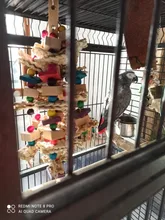 Toy Blocks Bird-Cage Bite-Toy Macaws Parrot Cockatoos Chewing Toy-Bird African Grey Large
