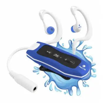 

MP3 PLAYER NGS BLUE SEAWEED 4GB-WATER RESISTANT IPX8-FM RADIUS-BAT. 80MAH LITHIUM-WATER RESISTANT EARPHONES
