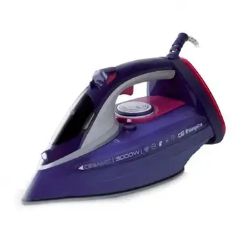 

STEAM IRON ORBEGOZO SV 3000-3000W-FLOWRATE 0.45L-STEAM 230 G/MIN-STEAMING CONTINUOUS 55 G/MIN-SOLE CERAMIC