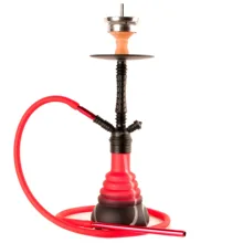 Кальян Amy Deluxe 4 Stars модель 450 bk-rd Красный круги полный комплект. Высота 50 см