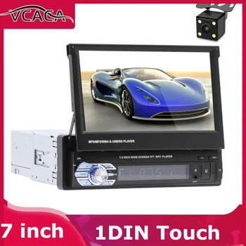 

VCACA 7 Inch Car Multimedia Player MP5 Bluetooth Retractable Screen 1080P FM/USB/AUX Remote Controls car radio player